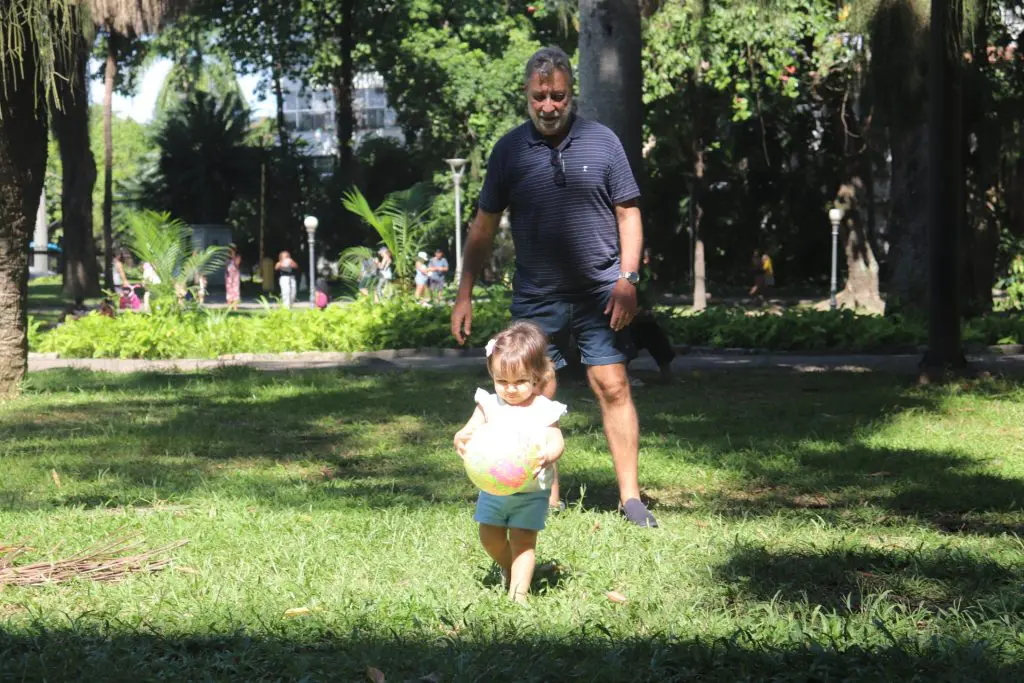 Papai e Fernanda no parque