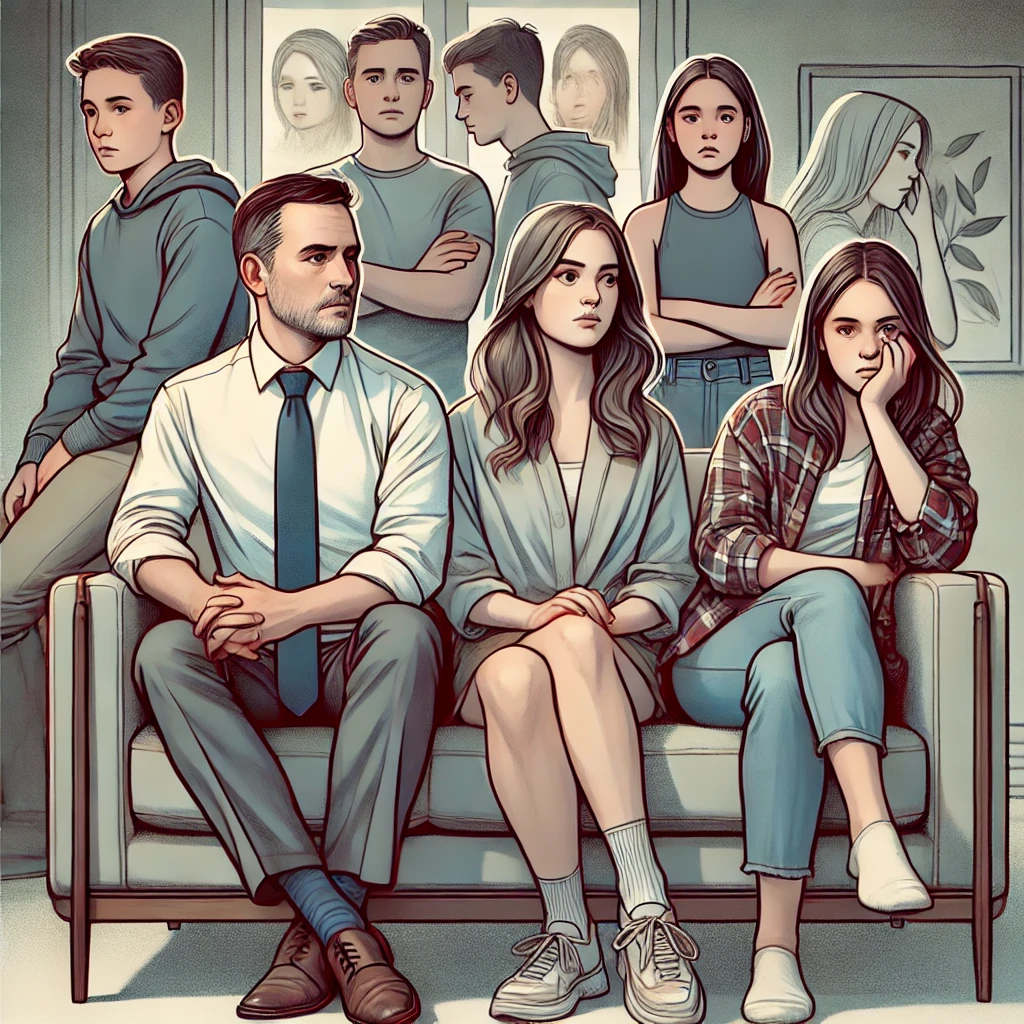 Os filhos e o novo casamento do pai